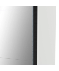 ARMADIO "GHOST" BIANCO CON ANTE SCORREVOLI E SPECCHIO, 194X59X203 CM